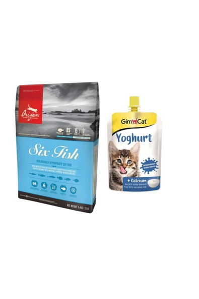 Orijen Sıx Fısh Yetişkin Ve Yavru Kedi Maması 1,8 Kg + Gimcat Yoghurt Kalsiyum Kedi Pudingi 150 Gr ürün görseli 1