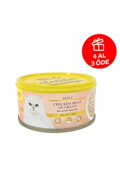 Me-o Delite Me-o Sos Içinde Tavuklu Tahılsız Kedi Konservesi 80 Gr ürün görseli 1