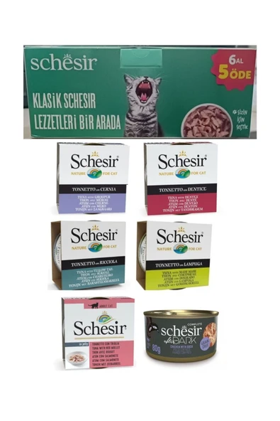 Schesir Klasik Schesir Lezzet Paketi 6Adet x 85gr (6 Al 5 Öde) ürün görseli 1