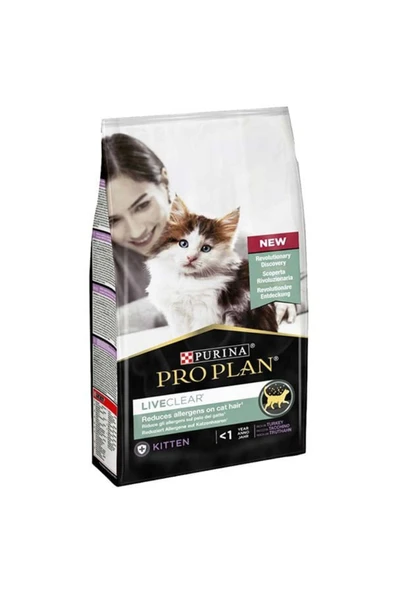 Pro Plan Liveclear Hindili Alerjen Azaltan Yavru Kedi Maması 1,4 Kg ürün görseli 1