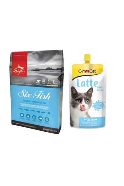 Orijen Sıx Fısh Yetişkin Ve Yavru Kedi Maması 1,8 Kg + Gimcat Milk Latte Calcium Sıvı Kedi Sütü 200 Ml ürün görseli 1