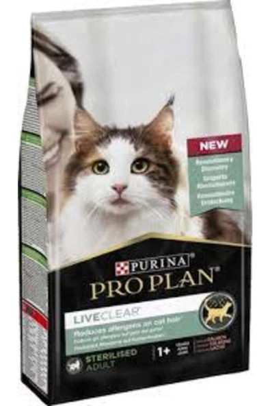 Pro Plan Pro Plan Live Clear Sterilised Somonlu Kısırlaştırılmış Kedi Maması 1,4 Kg ürün görseli 1