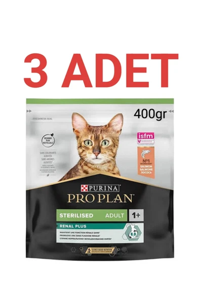 Pro Plan Kısırlaştırılmış Somon Balıklı Kedi Maması 400 Gr x 3 Adet ürün görseli 1