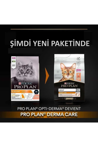 Pro Plan Pro Plan Derma Care Tüy Yumaği Kontrolü Somonlu Kedi Mamasi 3 Kg ( elegant derma adult ) ürün görseli 1