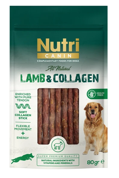 Nutri Canin Kuzu Etli ve Kolajenli Tahılsız Köpek Et Ödülü 80 Gr. ürün görseli 1