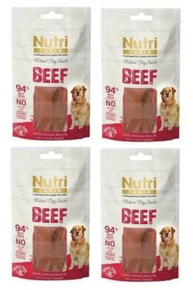 Nutri Feline Nutri Canin Beef Snack Köpek Ödülü 80 gr x 4 Adet ürün görseli 1