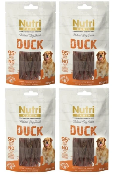 Nutri Feline Nutri Canın Duck 4 Adet %95 Ördek Etli Köpek Ödülü 80 Gr ürün görseli 1