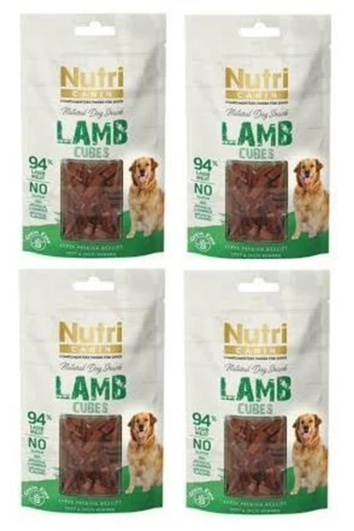 Nutri Feline Nutri Canın Lamb Cubes 4 Adet %94 Kuzulu Köpek Ödülü 80 Gr ürün görseli 1