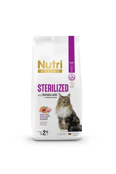 Hype Store Nutri Feline Kısırlaştırılmış Somonlu Yetişkin Kedi Maması 2 Kg ürün görseli 1