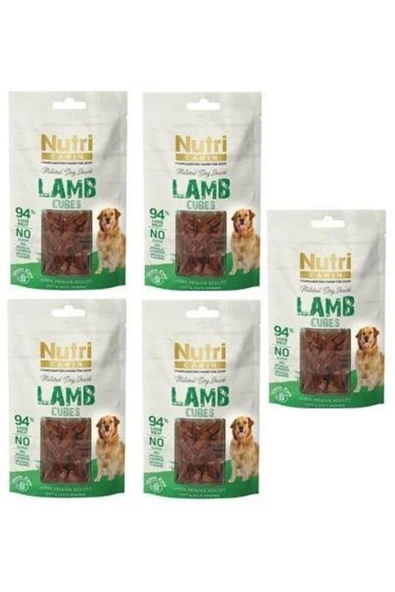 Nutri Feline Nutri Canın Lamb Cubes 5 Adet %94 Kuzulu Köpek Ödülü 80 Gr ürün görseli 1