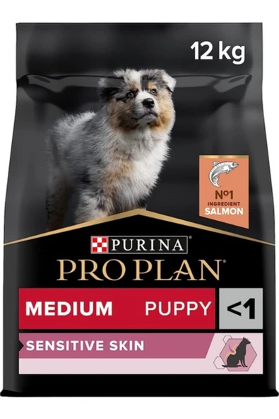 Pro Plan Proplan Medium Puppy Somon Köpek 12KG Sensitive Skin Somonlu Yavru Köpek Maması ürün görseli 1