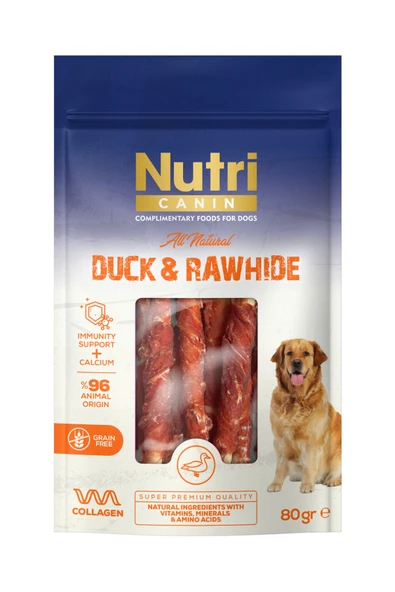 Nutri Canin Ördek Etli Sargılı Ödül Kemik 80 gr ürün görseli 1