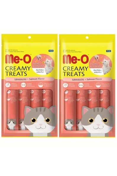 me-o Me-o Creamy Treats Somonlu Yaş Kedi Ödül Maması 15 Gr 4lü 2 Adet ürün görseli 1