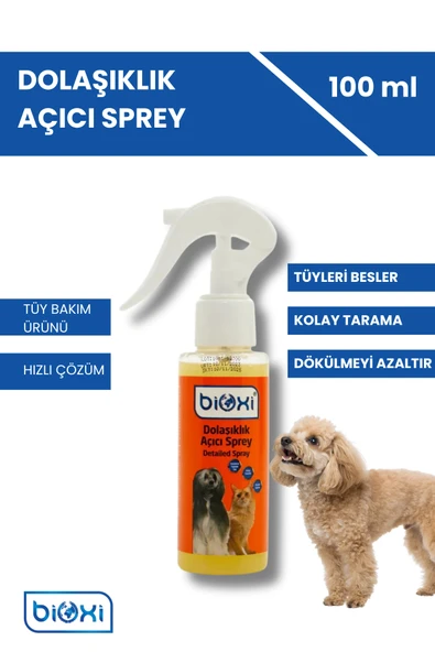 Bioxi Dolaşıklık Açıcı Sprey 100 ML | Kedi ve Köpek Tüy Bakım Ürünü ürün görseli 1