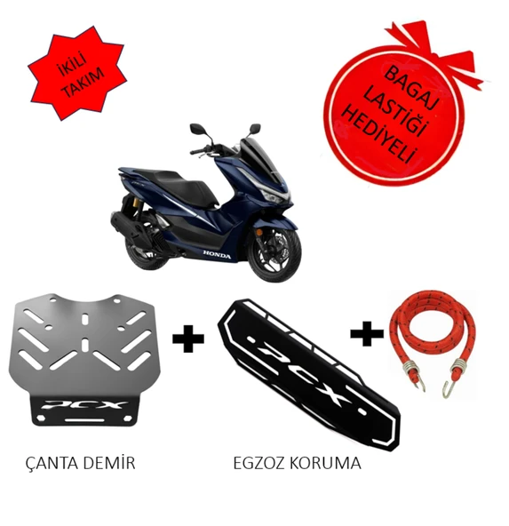 Pcx Çanta Demiri & Pcx 125/150 2020-2024 uyumlu Egzoz Koruma Kapağı ürün görseli 1