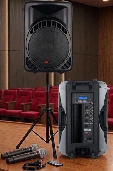 Lastvoice AMPLE-15SET 1000W 15 inç Aktif Hoparlör ve Mikrofon Ses Sistemi Seti ürün görseli 1