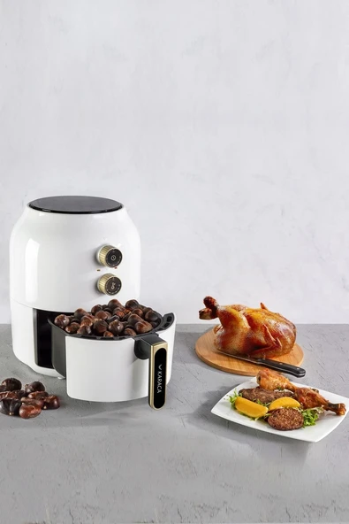 Karaca Multifry Single Pan Yağsız Fritöz 3.5 LT Beyaz ürün görseli 1