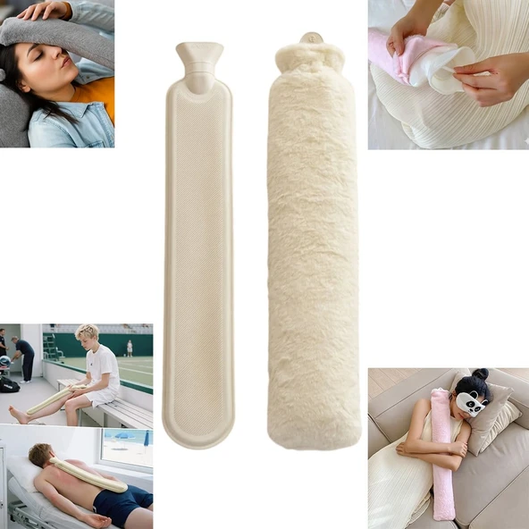 Sunup SN-29910 Peluş Kılıflı Yumuşak Dokulu Uzun 76 Cm 2500 Ml Kapasiteli Sıcak Su Torbası ürün görseli 1