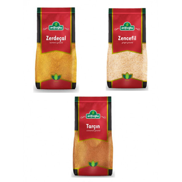 Arifoğlu 3 lü Set Zencefil 250 gr - Zerdeçal 250 gr. - Tarçın 250 gr. ürün görseli 1