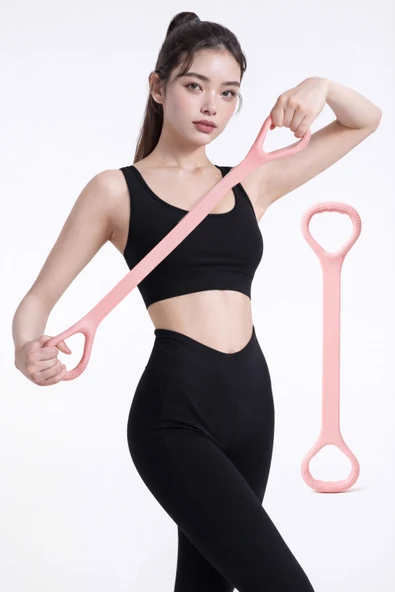 Esneme Bandı Pilates Jimnastik Bandı Yoga Direnç Bandı Isınma Spor Kondisyon Lastiği Hafif 5kg ürün görseli 1