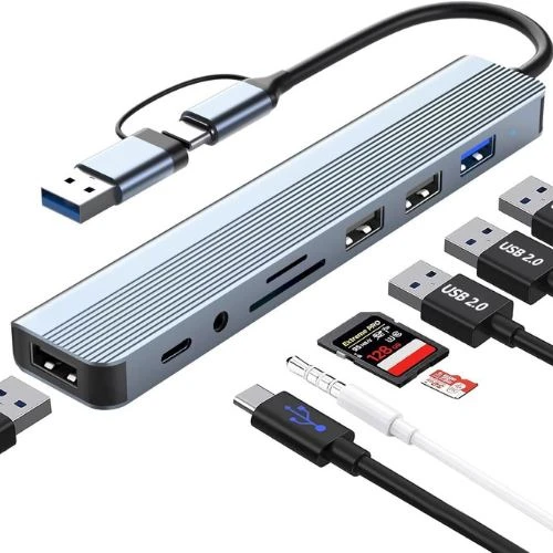 Type-C Usb 8In1 3.0 Hub ZR1056 ürün görseli 1