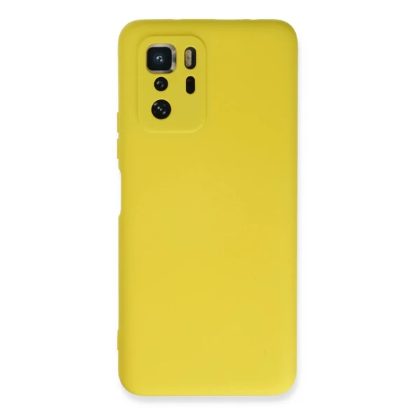 Xiaomi Poco X3 Gt Kılıf Nano İçi Kadife Silikon - Sarı ürün görseli 1