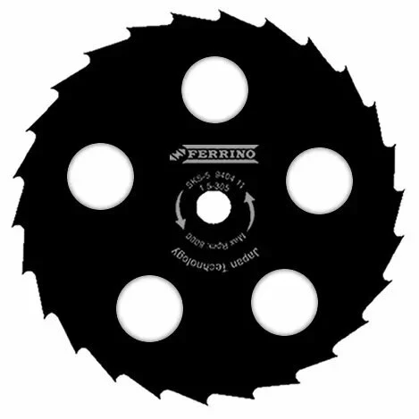 Ferrino 5 Delikli Japon Bıçak Daire Testere 255 mm Siyah ürün görseli 1