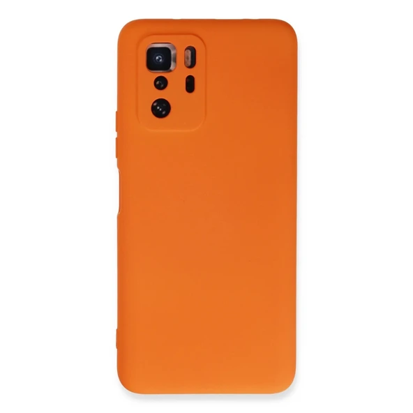 Xiaomi Poco X3 Gt Kılıf Nano İçi Kadife Silikon - Turuncu ürün görseli 1