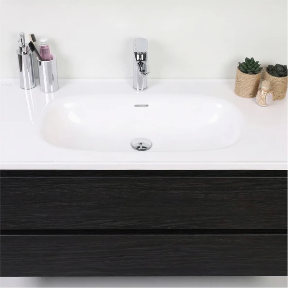 Kobos Lignum 100 cm Banyo Dolabı Seti Watson - Resim 3