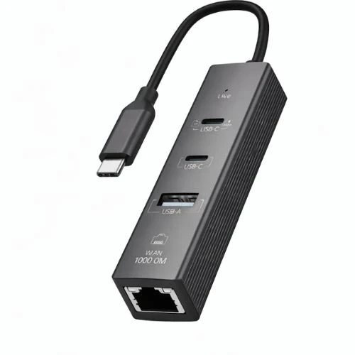 Type-C To 2 Type- Usb Gigabit Ethernet ZR1207 ürün görseli 1