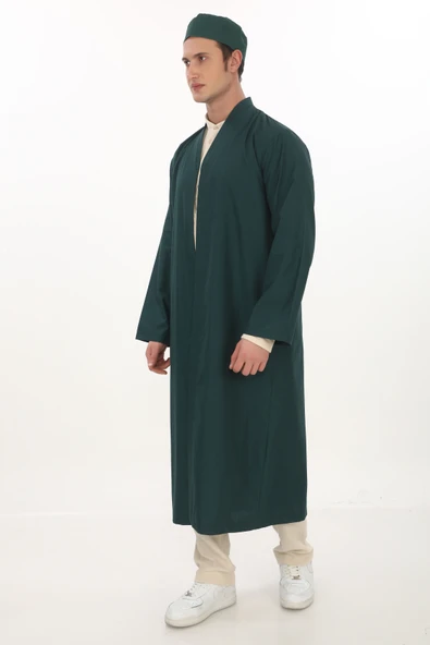 Buhara Yaka Namaz Cübbesi Yeşil ürün görseli 1