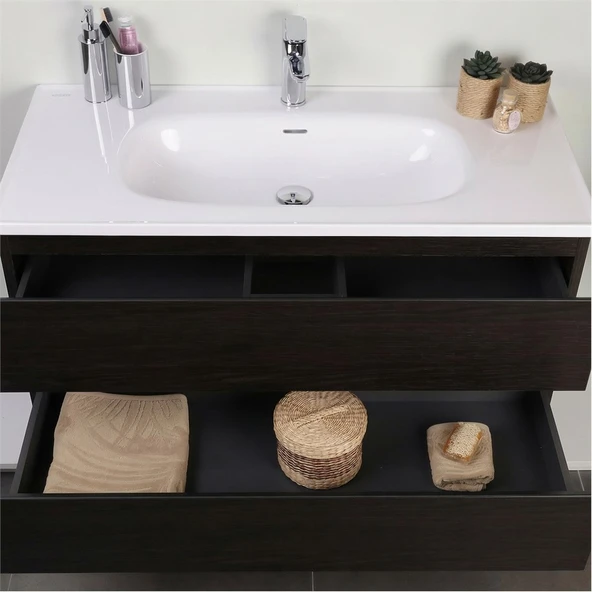 Kobos Lignum 100 cm Banyo Dolabı Seti Watson - Resim 5