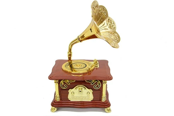Norino Gramofon Ayaklı Müzikli Vintage Müzik Kutusu Hediyelik ürün görseli 1