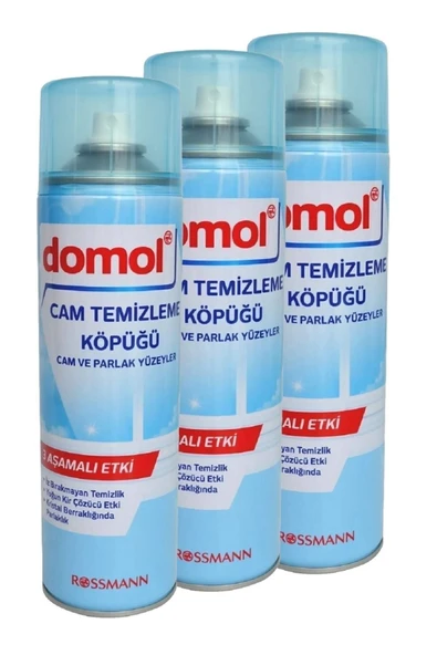 Cam Temizleme Köpüğü Cam Ve Parlak Yüzeyler 500 ml 3'lü ürün görseli 1