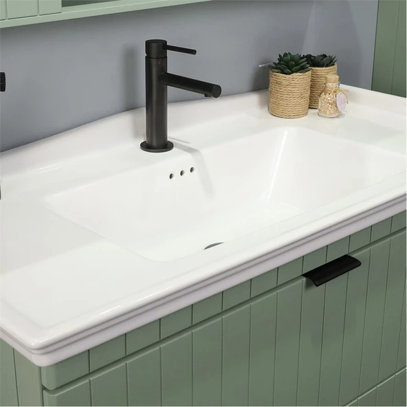 Kobos Noble 80 cm Banyo Dolabı Seti Mint - Resim 4