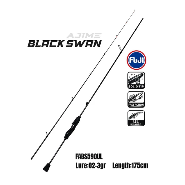 Fujin Ajime Black Swan 175cm 02-3gr Aji LRF Kamışı ürün görseli 1