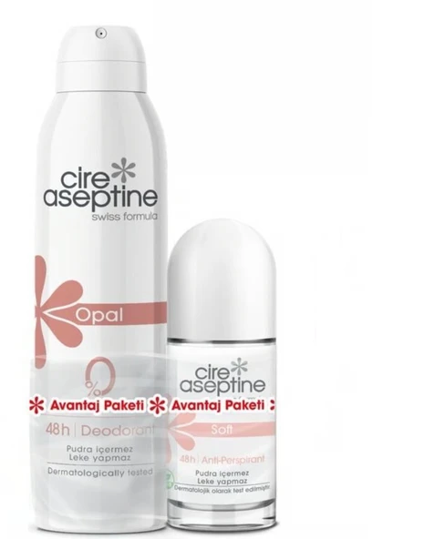 CIRE ASEPTINE CİRE ASEPTİNE OPAL DEODORANT + SOFT ROLL-ON AVANTAJ PAKETİ ürün görseli 1