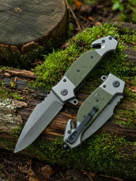 Knivox Browning DA167-Green Tactikal Kurtarma Kamp Çakısı ürün görseli 1