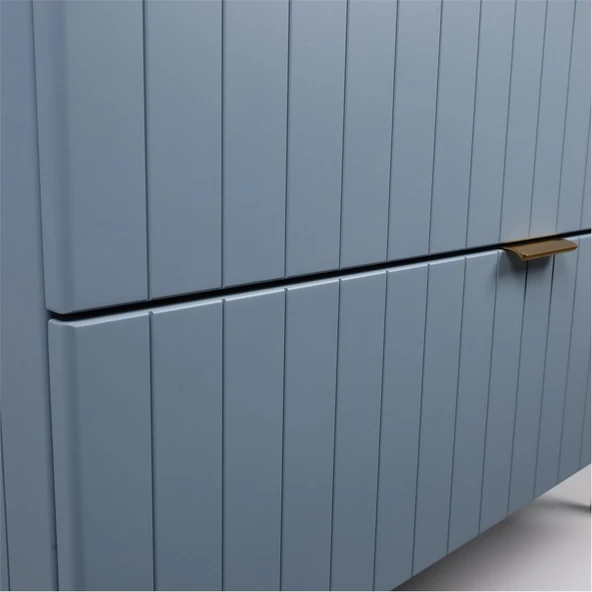 Kobos Noble 100 cm Banyo Dolabı Seti Light Blue - Resim 8