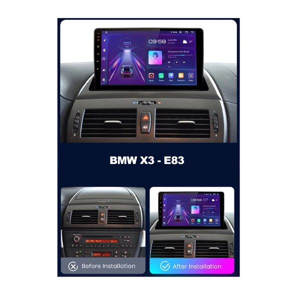 BMW X3 E83 9 inç Multimedya Çerçevesi - Resim 2