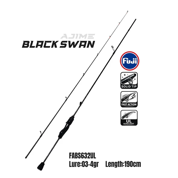 Fujin Ajime Black Swan 190cm 03-4gr Aji LRF Kamışı ürün görseli 1