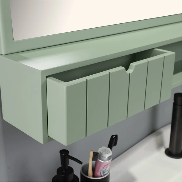 Kobos Noble 100 cm Banyo Dolabı Seti Mint - Resim 11