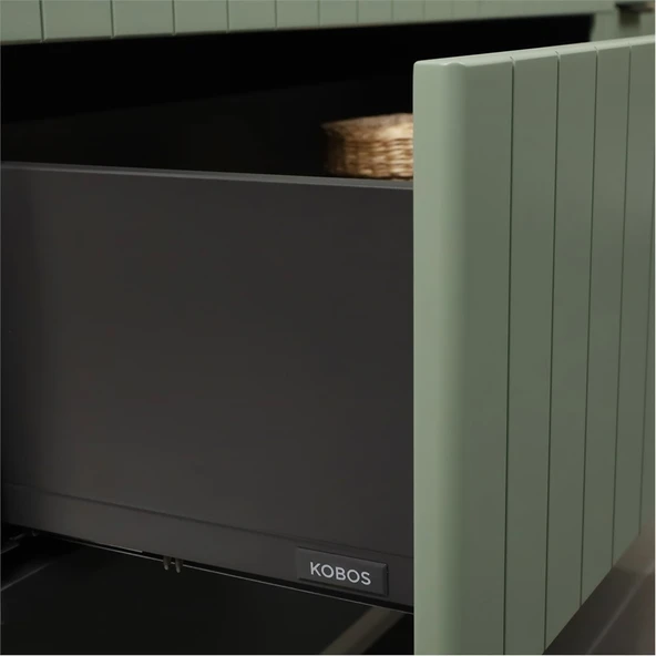 Kobos Noble 100 cm Banyo Dolabı Seti Mint - Resim 9