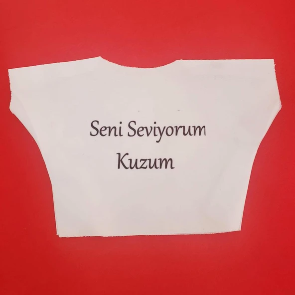Norino Seni Seviyorum Kuzum Yazılı Oyuncak Peluş Tişörtü ürün görseli 1