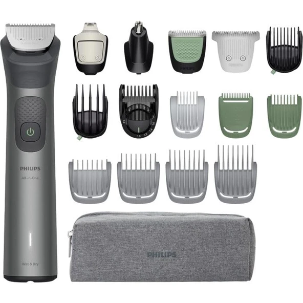 Erkekler için Philips Multigroom 7000, Hepsi Bir Arada Düzeltici, Yüz, Baş ve Vücut için 17'si 1 Arada Elektrikli Sakal Düzeltici ve Saç Düzeltici - 26 Uzunluk Ayarı (0,5-16 mm) (MG7941/15) ürün görseli 1