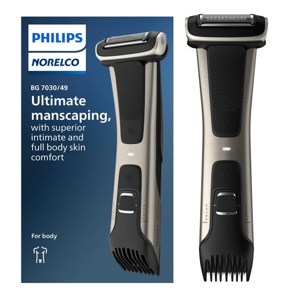 Philips Norelco Vücut Bakım Seti BG7030/49 - Cilt Dostu, Duşta Kullanılabilir, Vücut Düzeltici ve Tıraş Makinesi ürün görseli 1