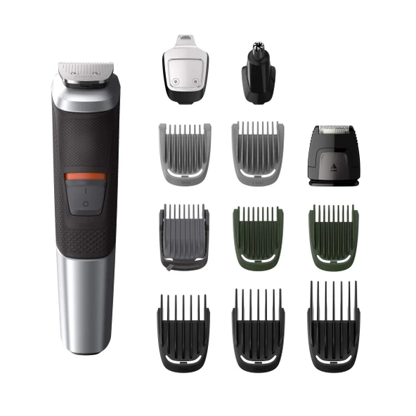 Philips Barbero MG5740/18 12'si 1 arada sakal ve saç kesme makinesi, yüz, saç ve vücut için, 80 dakika çalışma süresi, seyahat çantası dahil, siyah ürün görseli 1
