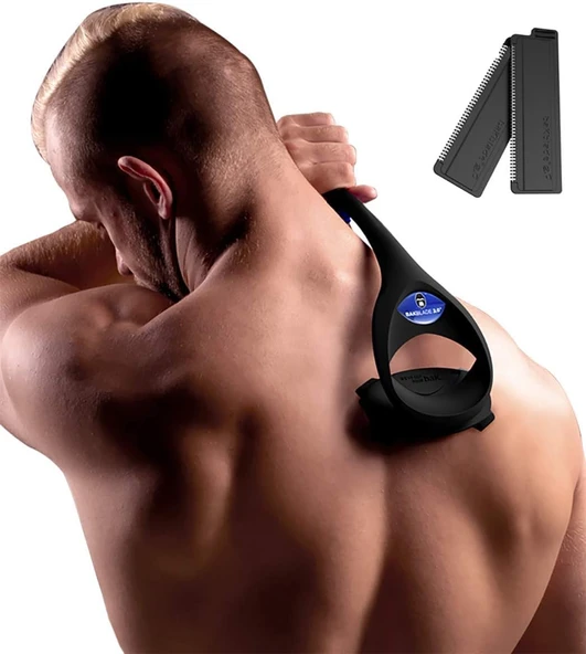 BaKblade 2.0 Sırt Tıraş Makinesi, erkekler için sırt jilet ve vücut jilet. Pürüzsüz bir sırt için ideal erkek tıraş makinesi. Dahil. 2 tıraş bıçağı ürün görseli 1