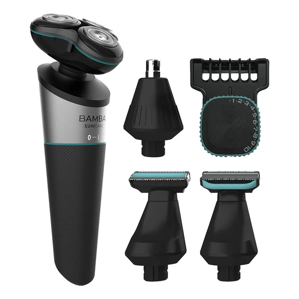 Cecotec çok işlevli tıraş makinesi 5'i 1 arada Bamba PrecisionCare. Lityum pil, 90 dakika kullanım süresi, su geçirmez, paslanmaz çelik bıçaklar, LED ekran, IPX5 ürün görseli 1