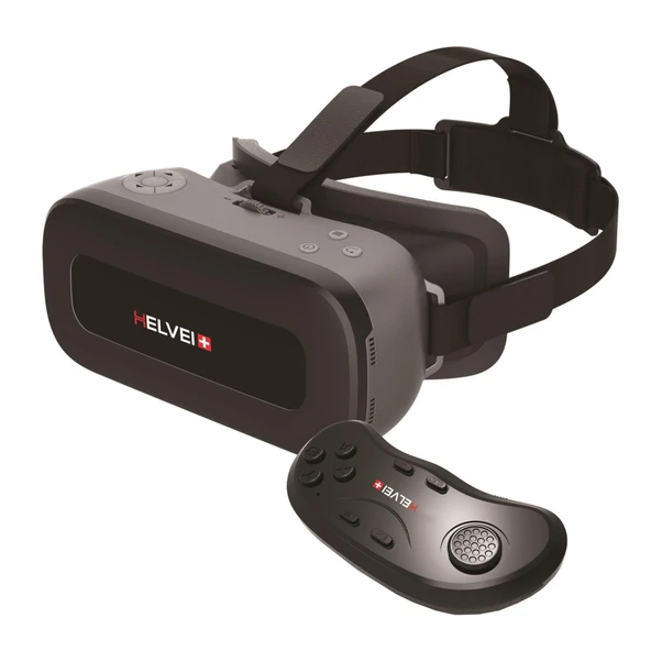 Helvei VR HEPSİ BİR ARADA, Bluetooth Uzaktan Kumandalı 2K Sanal Gerçeklik Vizörü - Siyah/Gri ürün görseli 1